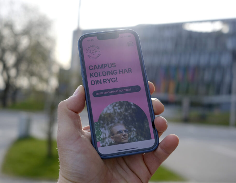 Hjemmeside på mobil
